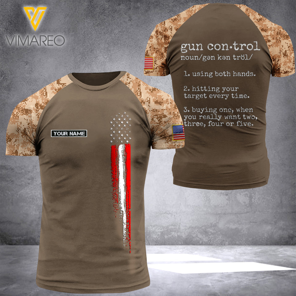 US-Gun Control Customized 3D PRINTED SHIRT