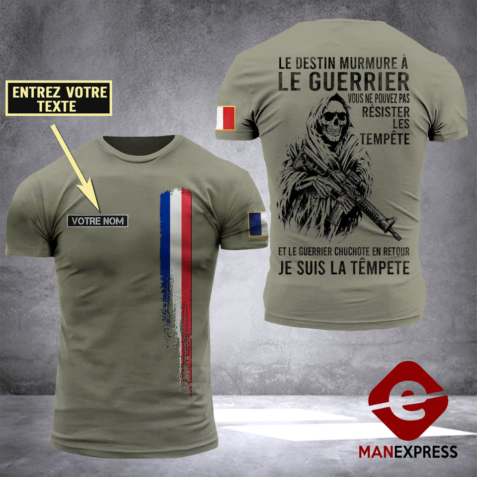 Customized French Soldier 3D Printed Combat Shirt EZD1407