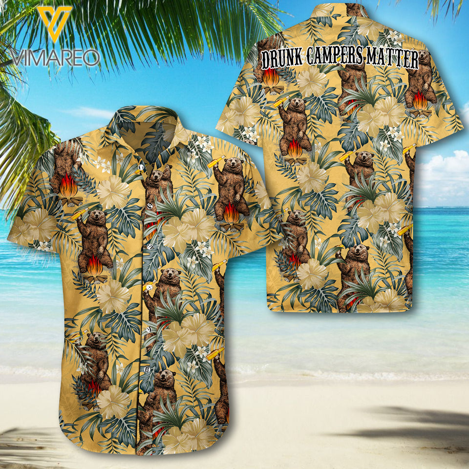 Drunk campers matter 3d Printed Hawaii Shirt MQ