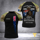 Customized Australian soldier-Stand for the nation 3D Printed Shirt