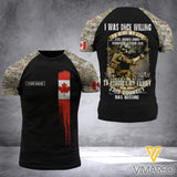 Customized Canada soldier 3D PRINTED SHIRT 0607D