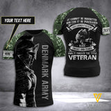 KHMD DENMARK VETERAN CUSTOMIZE T SHIRT 3D PRINTED 1506