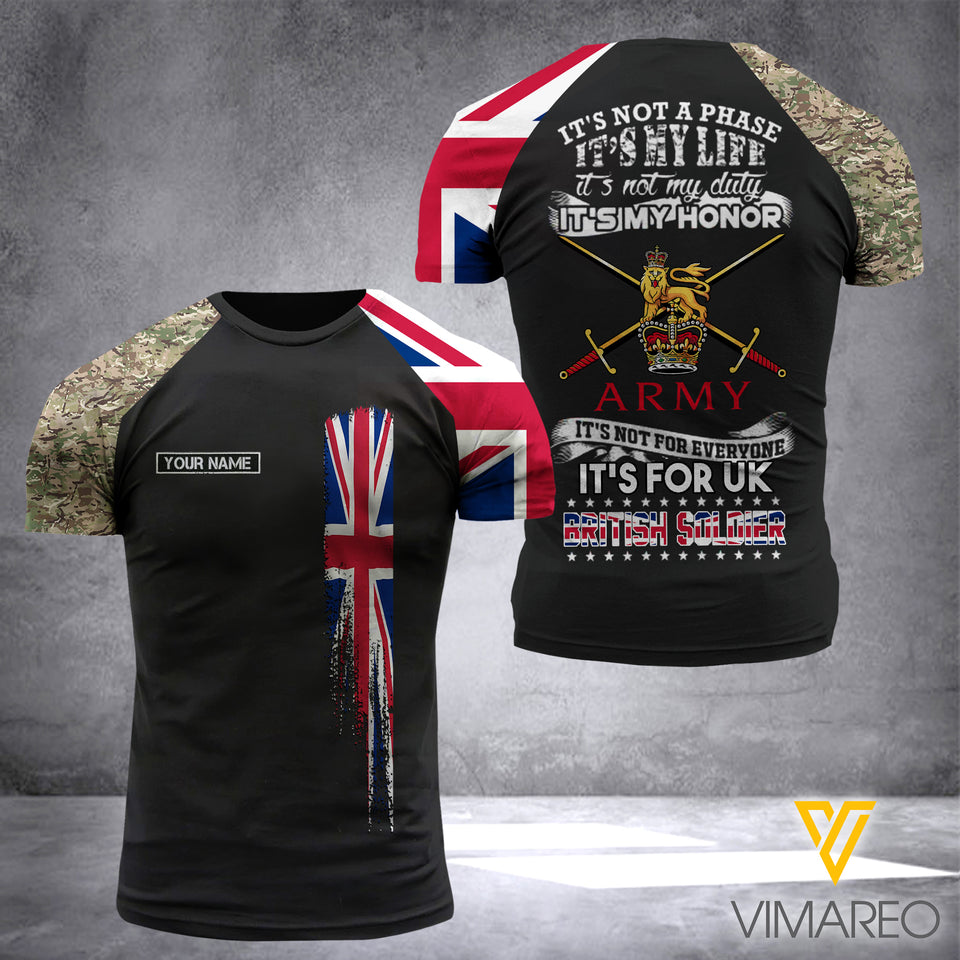 Customized British Soldier 3D Printed Shirt EZD0707