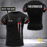 Customized Firefighter 3D Printed Shirt