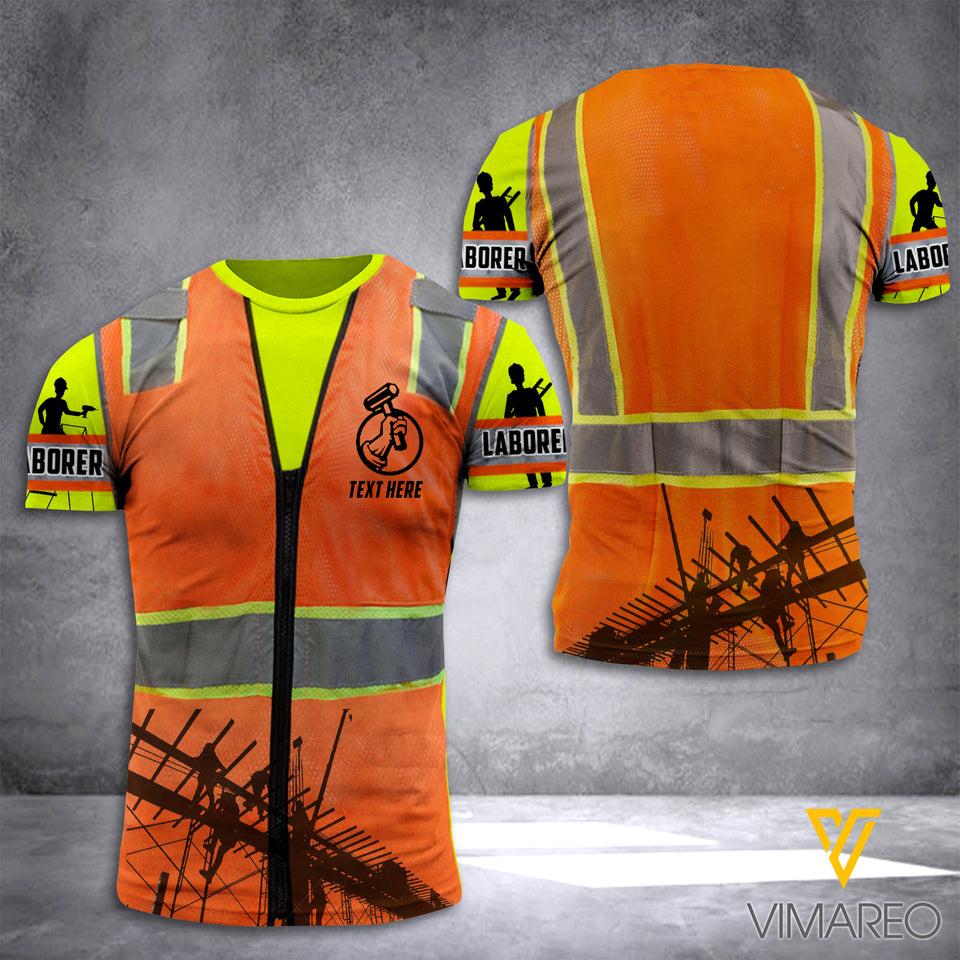 Laborer CUSTOMIZE T SHIRT 3D PRINTED TL166