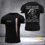 Customized French Soldier 3D Printed Combat Shirt EZD2806