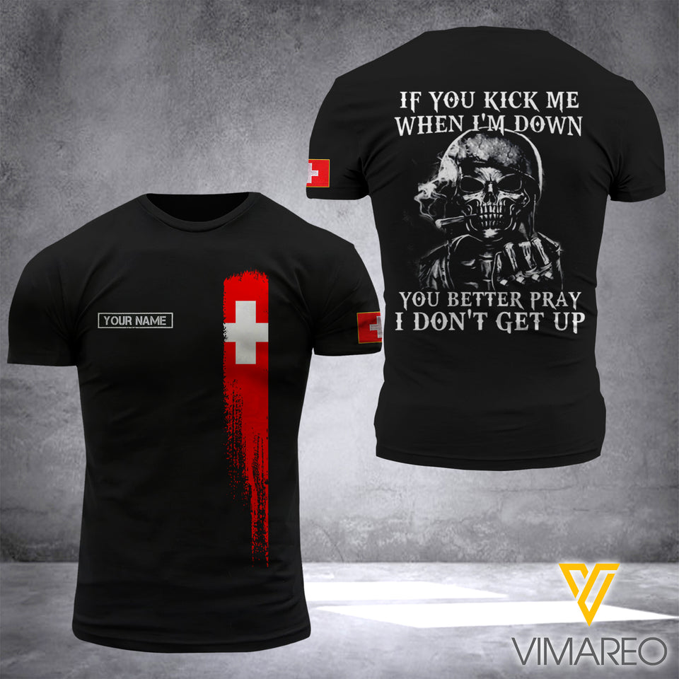 Customized Swiss Soldier 3D Printed Combat Shirt EZD2806
