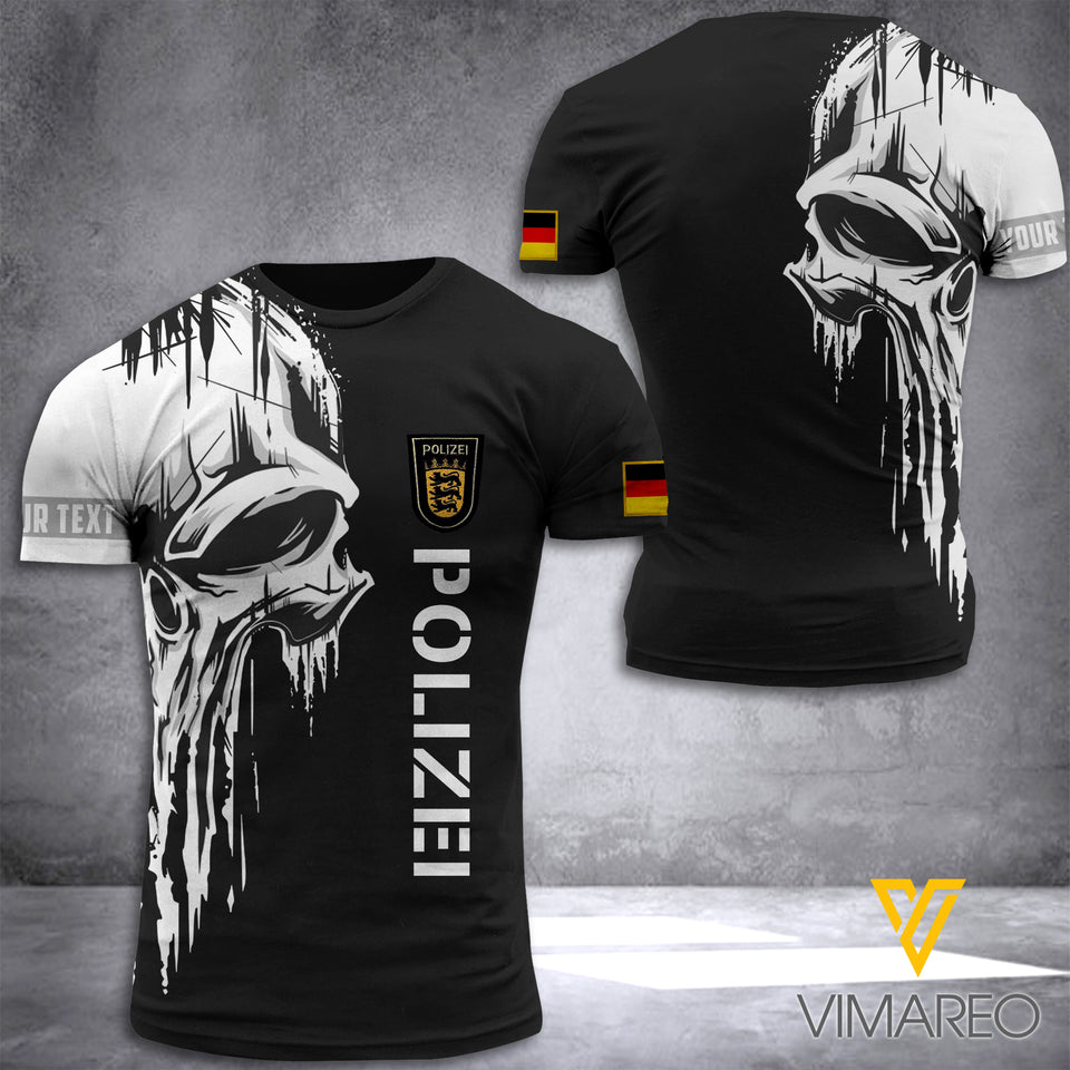 Polizer German Baden Württemberg CUSTOMIZE T SHIRT 3D PRINTED