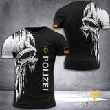 Polizer German Baden Württemberg CUSTOMIZE T SHIRT 3D PRINTED