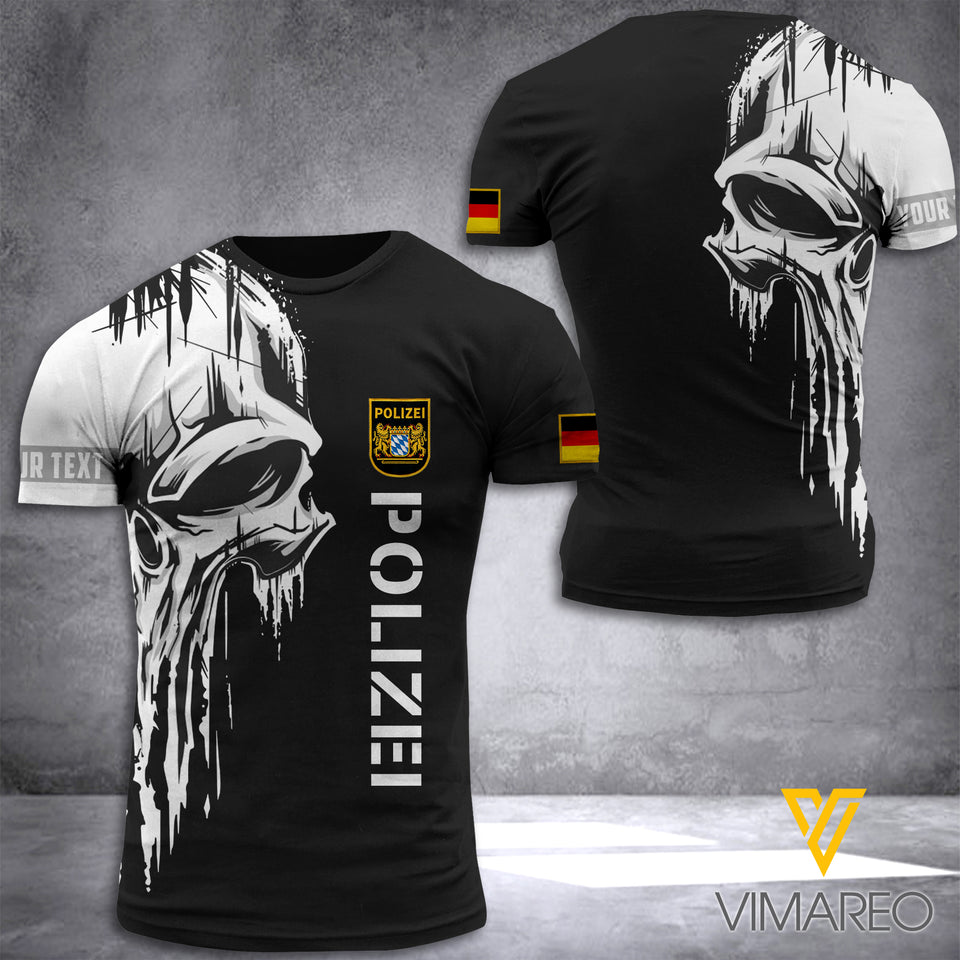 Polizer German Bavaria CUSTOMIZE T SHIRT 3D PRINTED