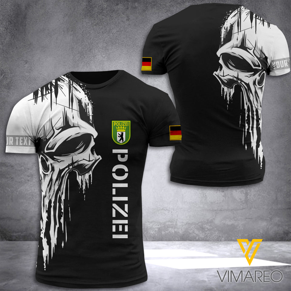 Polizer German Berlin CUSTOMIZE T SHIRT 3D PRINTED