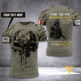 Customized French Soldier 3D Printed Combat Shirt EZD030621
