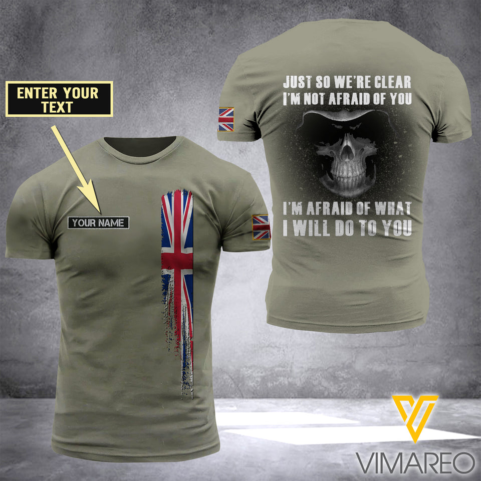 PHN Personalized British Army 3D Printed T-Shirt APR-MD07