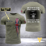 PHN Personalized British Army 3D Printed T-Shirt APR-MD07