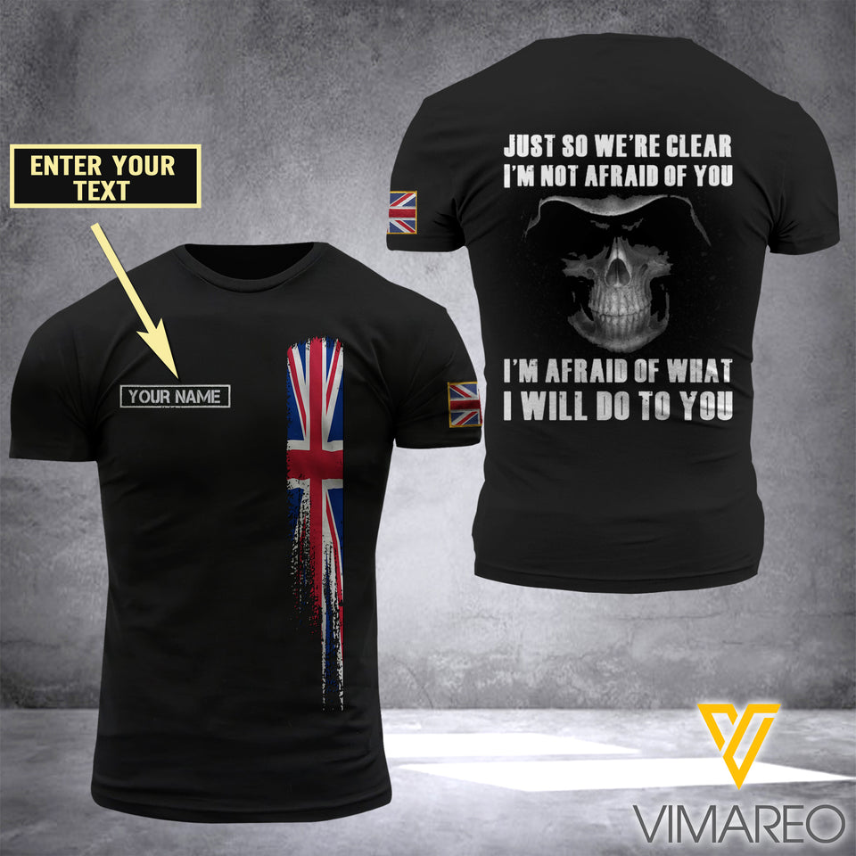 PHN Personalized British Army 3D Printed T-Shirt APR-MD07