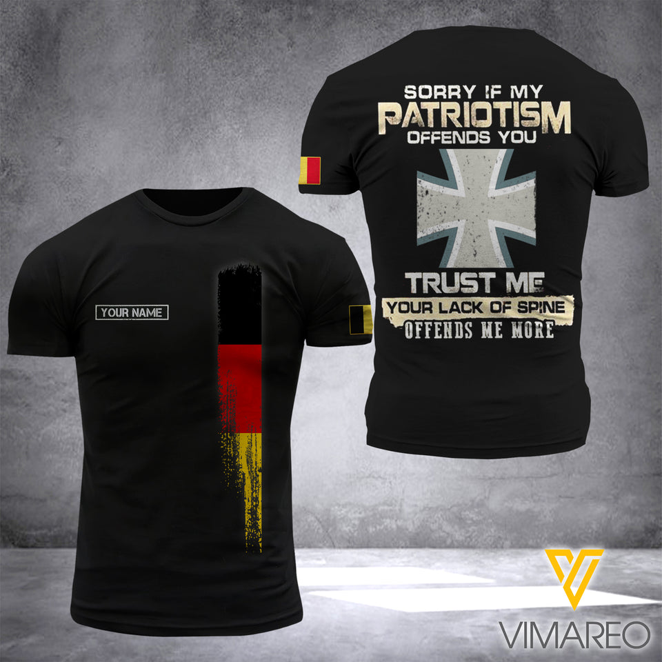 Customized German Patriot 3D Printed Combat Shirt EZD1307