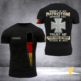 Customized German Patriot 3D Printed Combat Shirt EZD1307