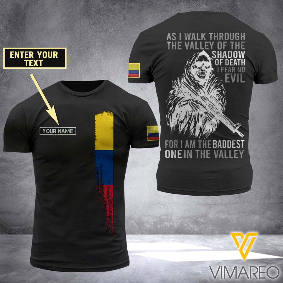 Customized Colombia Soldier 3D Printed Shirt EZD074