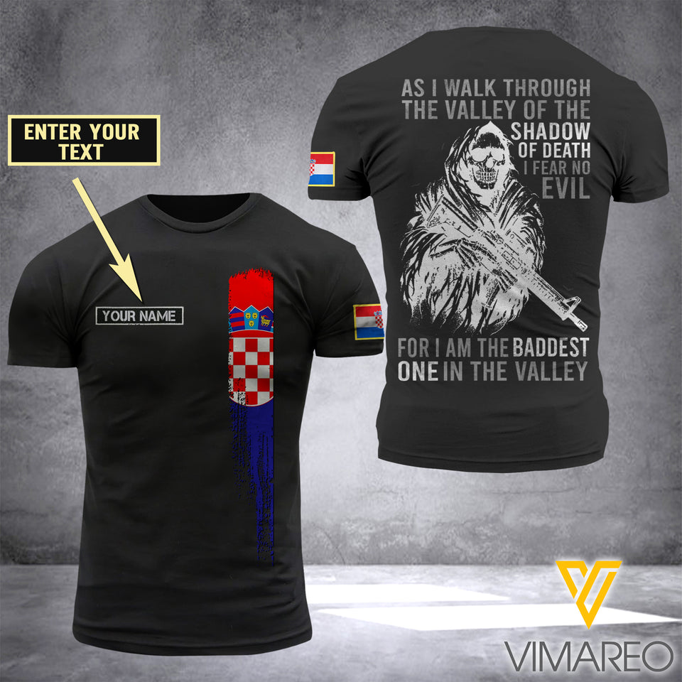 Customized Croatia Soldier 3D Printed Shirt EZD074