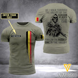 Customized Belgian Soldier 3D Printed Shirt EZD074