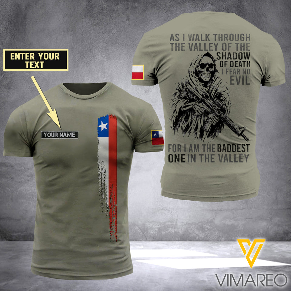 Customized Chile Soldier 3D Printed Shirt EZD074