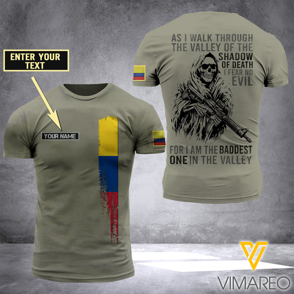 Customized Colombia Soldier 3D Printed Shirt EZD074