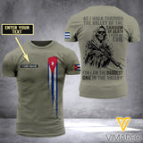 Customized Cuba Soldier 3D Printed Shirt EZD074