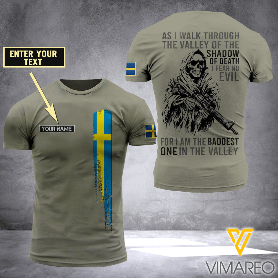 Customized Sweden Soldier 3D Printed Shirt EZD074