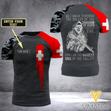 Customized Swiss Navy 3D Printed Combat Shirt EZD154