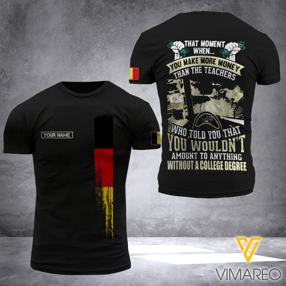 Customized Germany Trucker Flag 3D PRINTED SHIRT 0907D