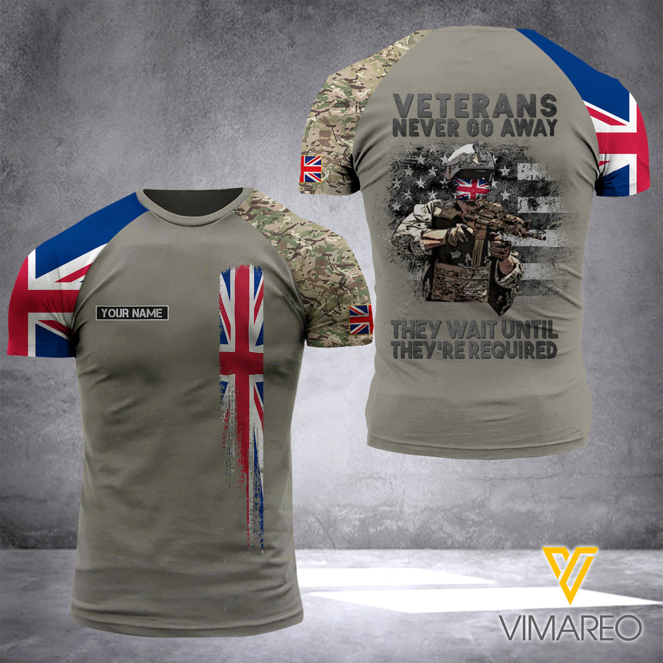 Customized British Soldier Combat 3D Printed Shirt EZD310521