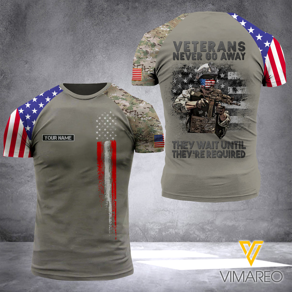 Customized US Soldier Combat 3D Printed Shirt EZD310521