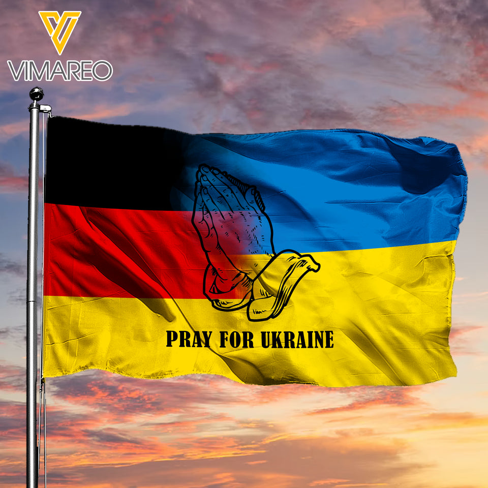 Germany Pray for Ukraine flag 3C