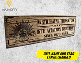 Personalized Australian Army Wood Sign JUL-MD01