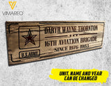 Personalized U.S Army Wood Sign JUL-MD01
