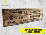 Personalized British Army Wood Sign JUL-MD01