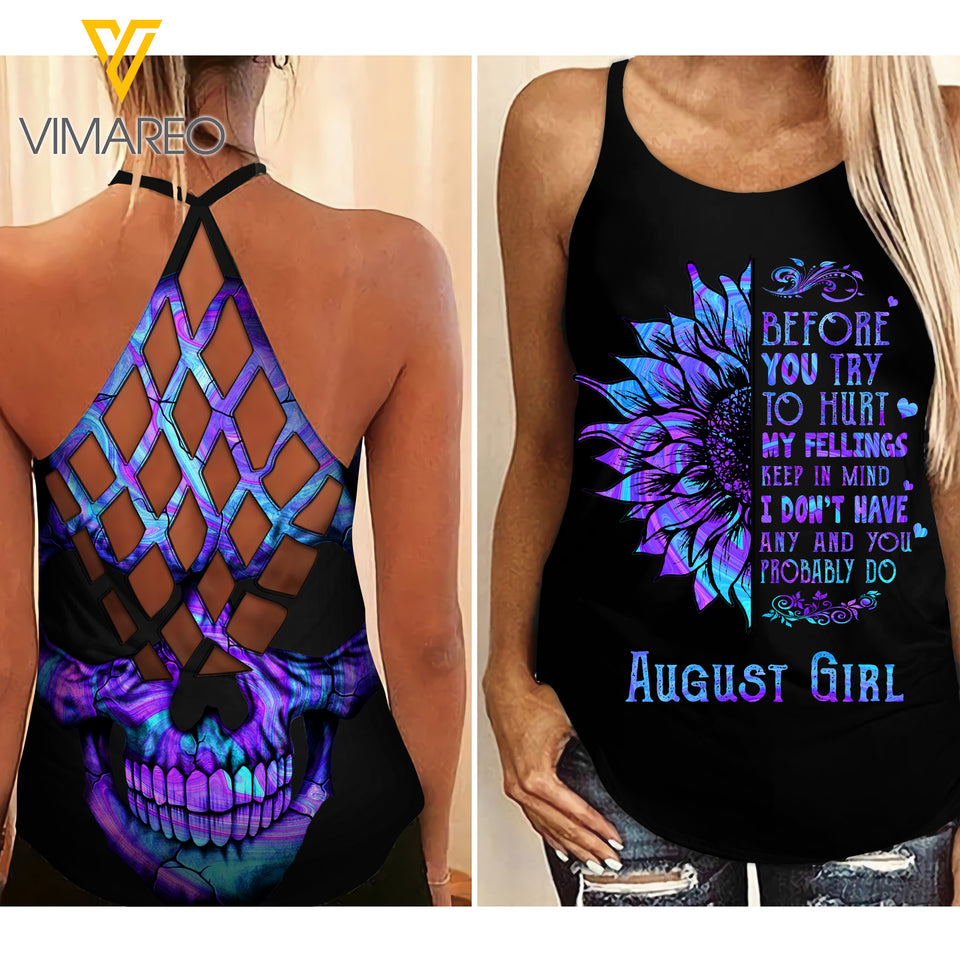 August Girl Criss-Cross Open Back Camisole Tank Top GHMFL