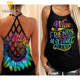 Blend Wine Criss-Cross Open Back Camisole Tank Top QSVEF