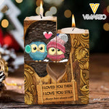I Love You Forever And Always Couple Bird Candle Holder