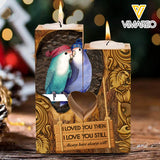 I Love You Forever And Always Couple Bird Candle Holder