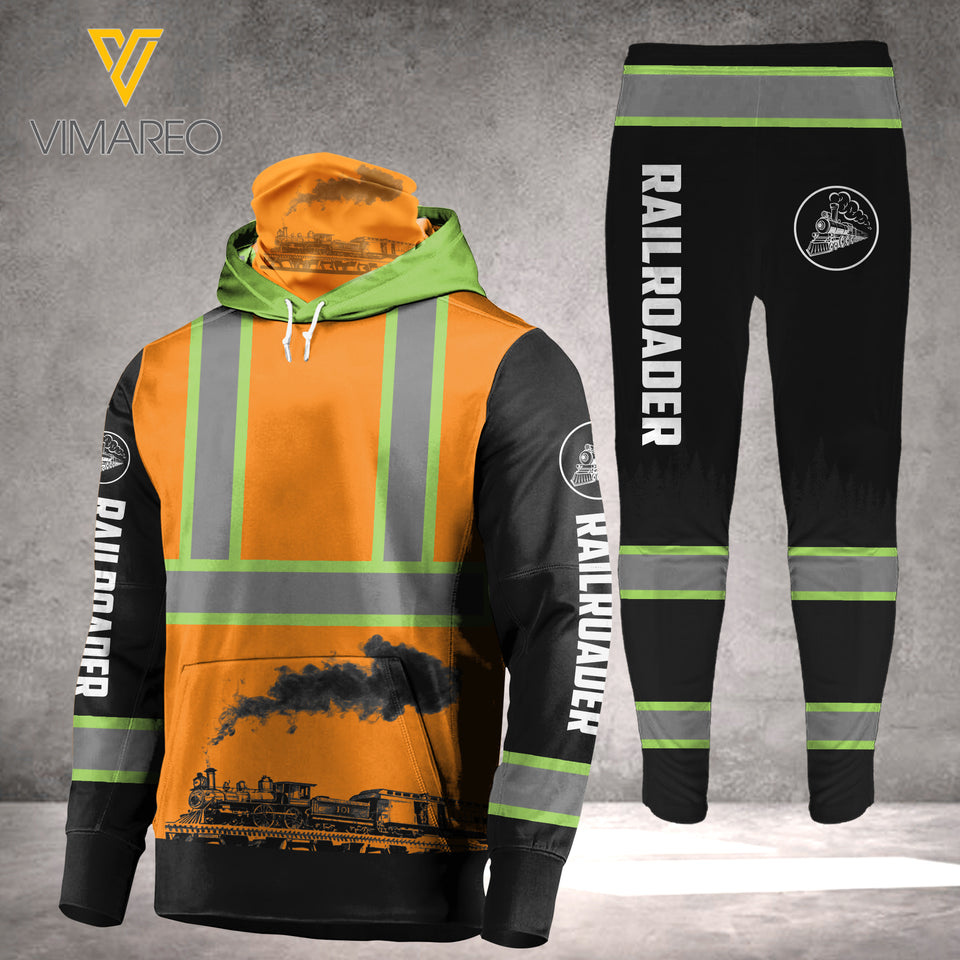 PERSONALIZED RAILROADER MASK HOODIE COMBO 3D PRINTED LC