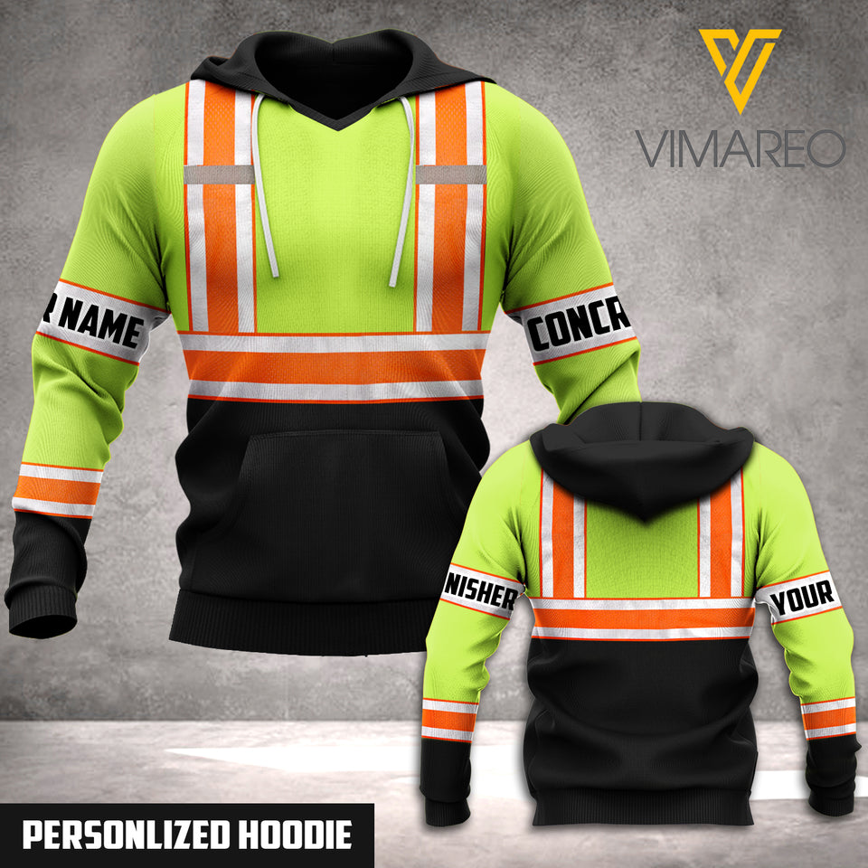 Personalized Concrete Finisher 3D printed hoodie MEU