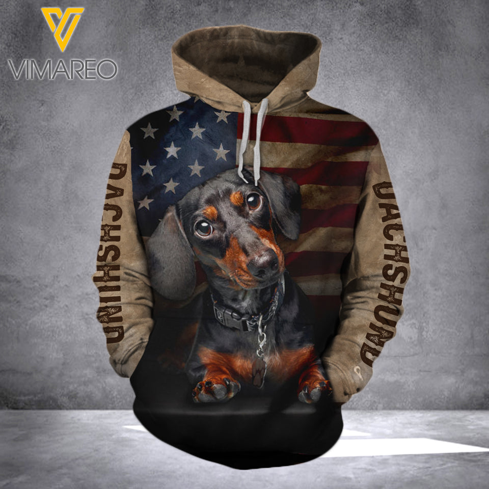 Dachshund Dog Lay by Hoodie DNBER
