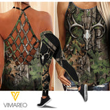 Hunting Girl Criss-Cross Open Back Camisole Tank Top Legging MCEFYE5