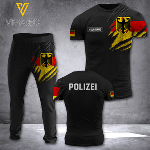 Personalized German Police Tshirt Sweatpants NBVE