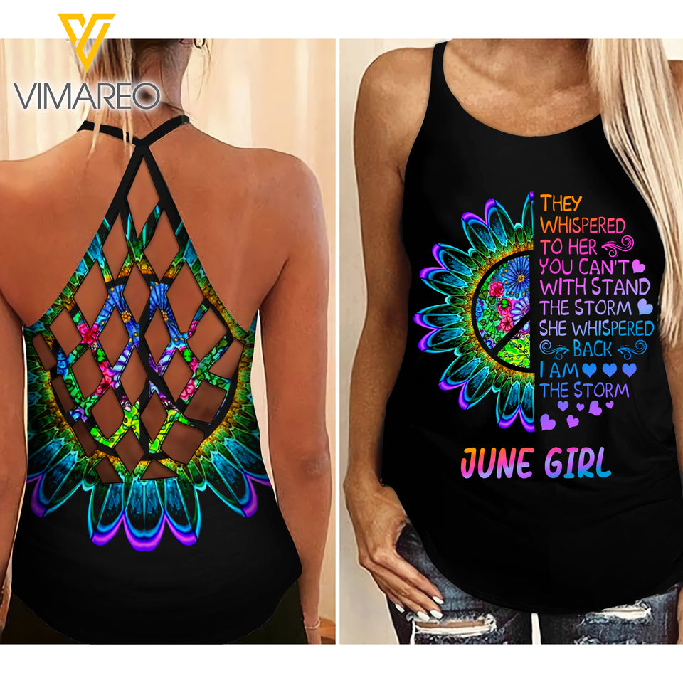 June Girl Criss-Cross Open Back Camisole Tank Top CEWSSH