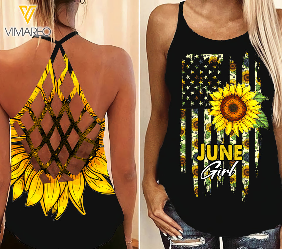 June Girl Criss-Cross Open Back Camisole Tank Top SFTSK