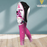 Fight Like A Girl - Breast cancer awareness Criss-Cross Open Back Camisole Tank Top Legging OCT-HQ06
