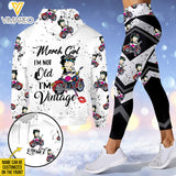 PERSONALIZED MARCH GIRL I'M NOT OLD I'M VINTAGE MOTORCYCLE COMBO HOODIE + LEGGING PRINTED 22FEB-HQ07