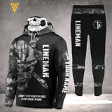 PERSONALIZED LINEMAN MASK HOODIE COMBO 3D PRINTED LC